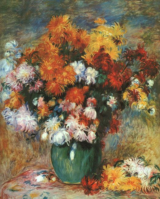 Pierre Renoir Bouquet de Chrysanthemes Sweden oil painting art
